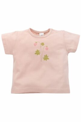 Pinokio Sommer Baby & Kinder Kurzarmshirt T-Shirt mit Walderdbeeren in Rosa für Mädchen aus Baumwolle – Vorderansicht Sommershirt