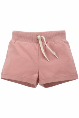 Pinokio Sommer Baby & Kinder Basic Shorts mit Kordel & Gummizug im Hellrosa für Mädchen aus Baumwolle – Vorderansicht Kurze Hose