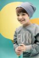 Baby & Kinder Jungen langarm Sweatshirt Oberteil mit FUN Print & BATIK Muster in Blau Mintgrün von Pinokio - Kinderfoto lachender Junge