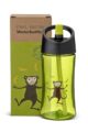 Baby & Kinder Trinkflasche Wasserflasche mit Äffchen Tiermotiv in Grün Limette - Kids Kindertrinkflasche transparent von Carl Oscar - Vorderansicht water bottle