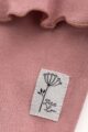 Rosa Baby Mädchen Halb-Strampler mit Fuß & Rüschen aus Baumwolle von Pinokio - Detailansicht altrosa Schlafhose Patch mit Pusteblume & PETIT LOU Print