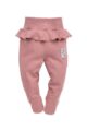 Baby Mädchen Strampelhose mit Fuß, Rüschen & Pusteblume Patch & PETIT LOU Print in Rosa aus Baumwolle von Pinokio - Vorderansicht altrosa Basic Halb-Strampler