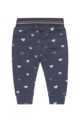 Baby & Kinder dunkelblaue Mädchen Jogginghose Schlupfhose mit Herzmuster & Taschen von Dirkje - Rückansicht marineblaue Mädchenhose Herzen