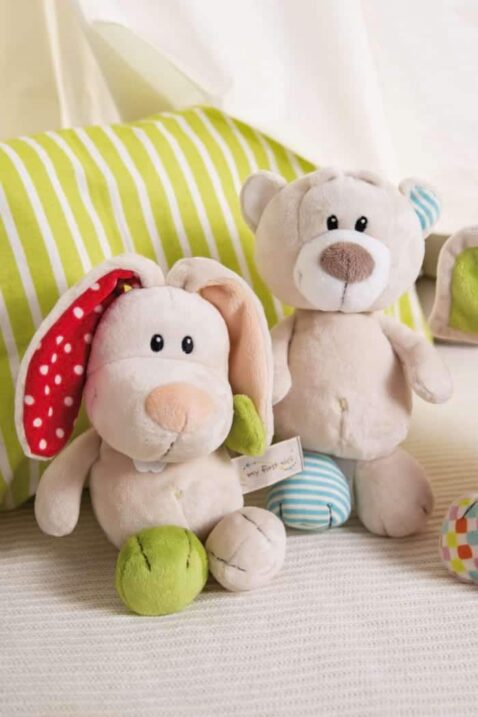 Bären & Hasen Baby Kinder Kuscheltier Spielzeug aus Plüsch in Beige als Geschenkidee von My First NICI - Imagebild Bear & Bunny rabbit Aninmal Plüschtier