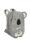 Handmade Koala Vintage Rucksack für Kinder aus veganem Kunstleder in Kieselgrau - Jungen & Mädchen Babyrucksack Bag handgefertigt mit Reißverschluss von LITTLE WHO - Seitenansicht Animal Kindergartenrucksack