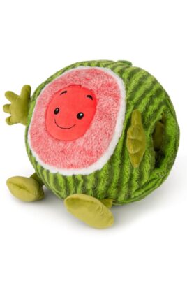 Lustiges Kuscheltier Wassermelone Handwärmer mit Hände & Füße - Großer Frucht Soft Plüsch Obst 3-in-1 Muff, Plüschtier, Kissen Kuschelkissen Wärmekissen Pillow von COZY NOXXIEZ - Vorderansicht Kleinkinder XXL Stofftier Watermelon