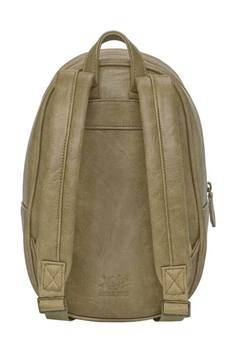 Schildkröte Marta Tier veganer Kindergartenrucksack Kunstleder mit verstellbaren Trägern recycelt von LITTLE WHO - Rückansicht grüner Kita, Schule & Freizeit Rucksack für Mädchen & Jungen tierfreier Lederimitat Kinderrucksack Turtle Backpack