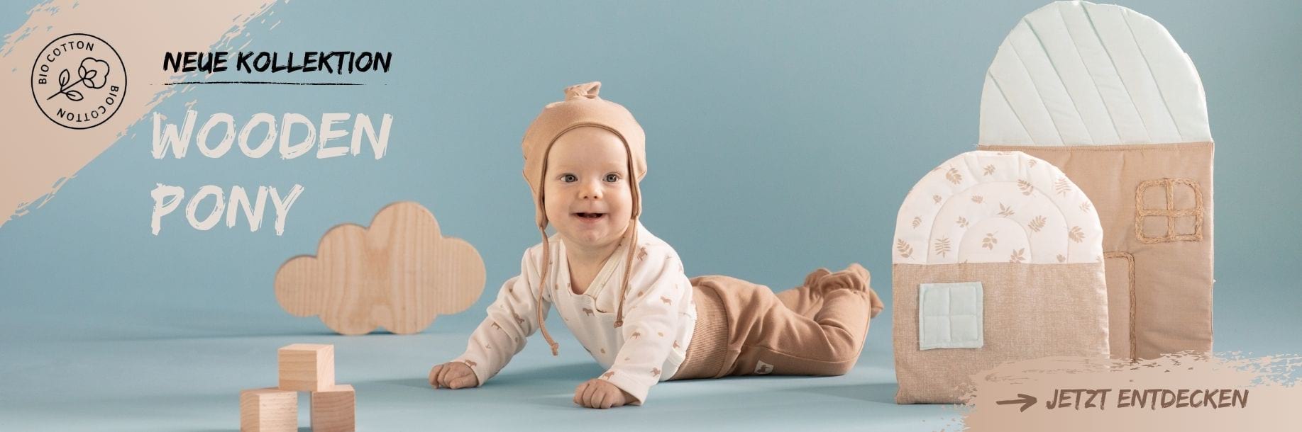 Babymode Kindermode 2022 - Wooden Pony Kollektion mit Latzhosen, Pumphosen, Langarmshirts & Mützen von PINOKIO
